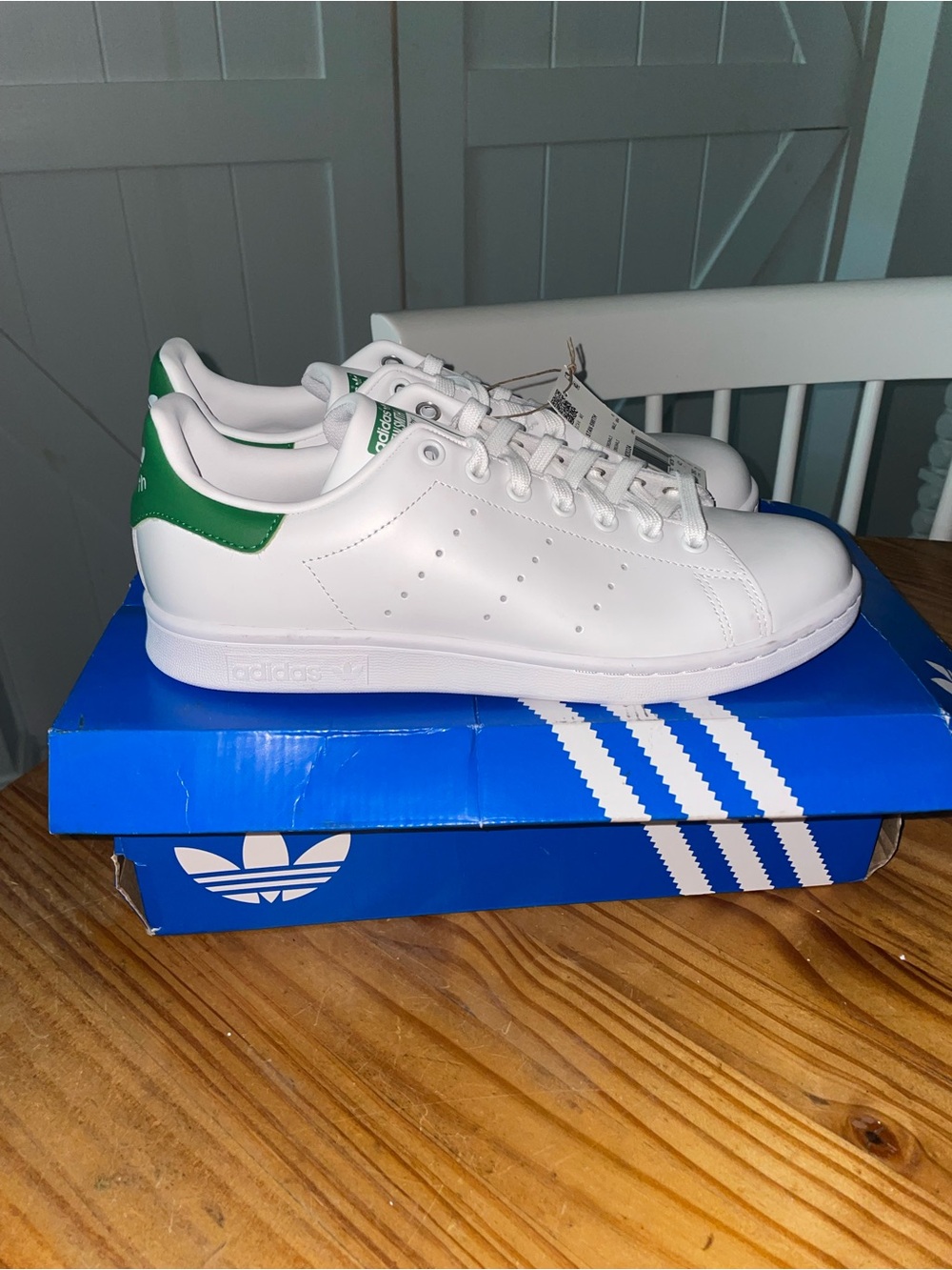 Adidas Originals Stan Smith OG Athletic Tennis Shoes White Green Mens SZ 8.5 NWB